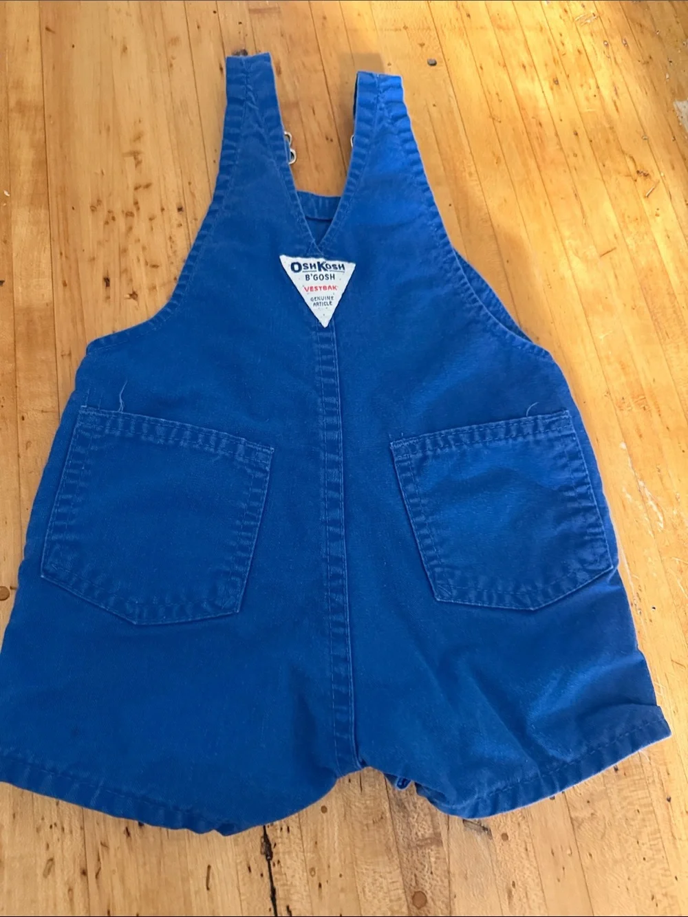 OshKosh B'gosh Royal Blue Kids Shorts Overalls USA 12 months